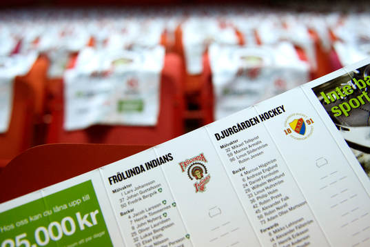 En matchklapp på läktaren
