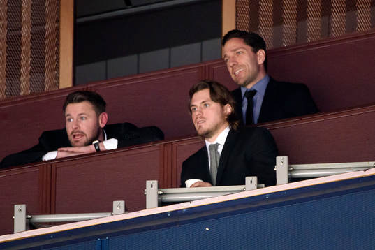 Frölundas Sebastian Stålberg och Joel Lundqvist på