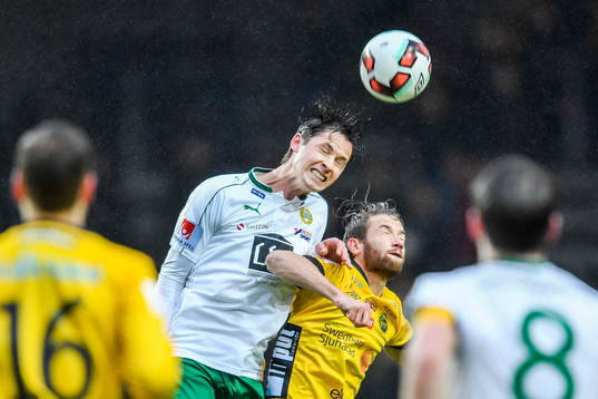 Hammarbys Philip Haglund och Elfsborgs Marcus Rohdén