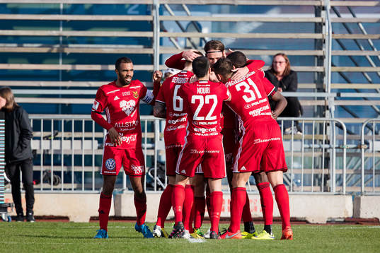 Östersunds spelare jublar
