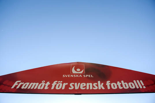 En skylt från Svenska Spel