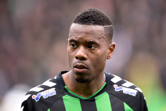 GAIS Liam Loyd Davies vid lineup innan fotbollsmatchen i