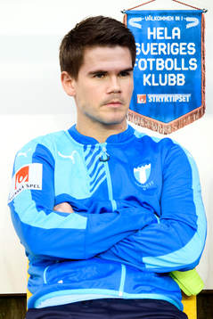 Malmö FFs Vidar Örn Kjartansson på bänken