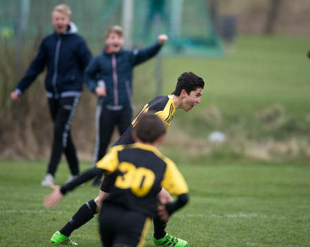 Fida Haidari har gjort 1-0 till IFK Hässleholm i matchen i
