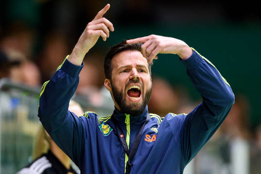 Sävehofs tränare Henrik Signell reagerar