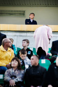 FC Krasnodars president Sergey Galitsky tittar på