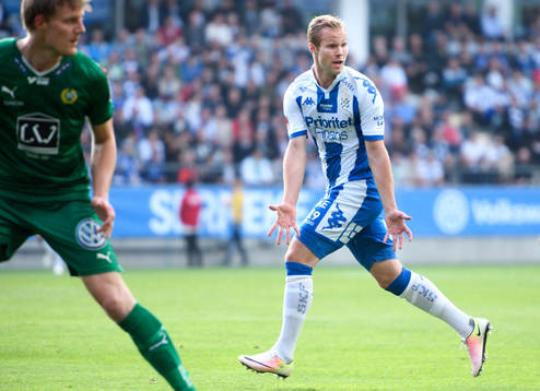 IFK Göteborgs Gustav Engvall gestikulerar