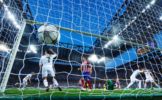 Real Madrids Cristiano Ronaldo, Sergio Ramos och Karim