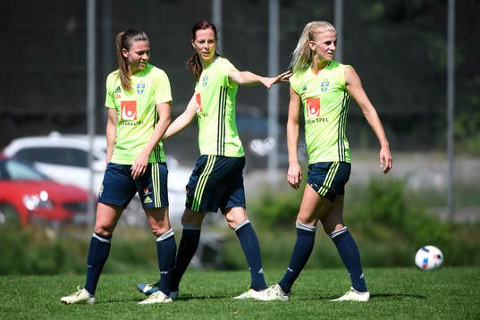 Pauline Hammarlund, Lotta Schelin och Sofia Jakobsson