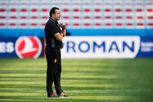 Förbundskapten Marc Wilmots på Belgiens fotbollslandslags