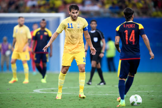 Sveriges Astrit Ajdarevic i fotbollsmatchen mellan Sverige