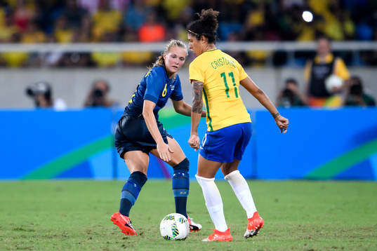 Sveriges Magdalena Ericsson och Brasiliens Cristiane i