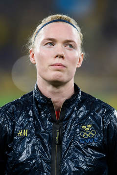vid lineup innan fotbollsmatchen mellan Brasilien och