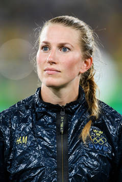 vid lineup innan fotbollsmatchen mellan Brasilien och