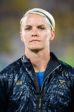 vid lineup innan fotbollsmatchen mellan Brasilien och