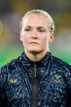 vid lineup innan fotbollsmatchen mellan Brasilien och