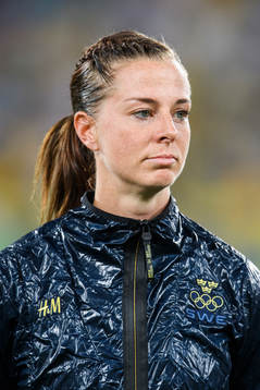 vid lineup innan fotbollsmatchen mellan Brasilien och