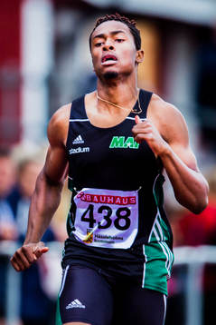 Austin Hamilton, Malmö AI springer 200 meter i