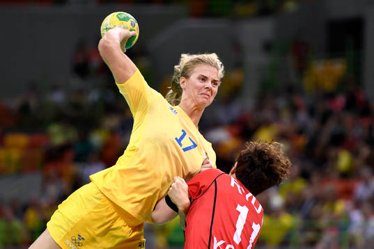 Sveriges Linnea Torstensson och Koreas Eun Hee Ryu