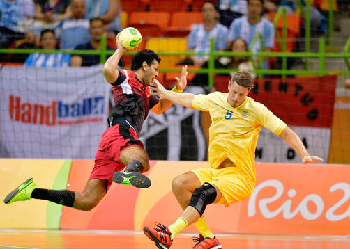 Egyptens Mohamed Elbassiouny och Sveriges Kim Andersson