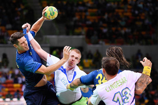 Sveriges Kim Andersson och Sloveniens Marej Gaber i