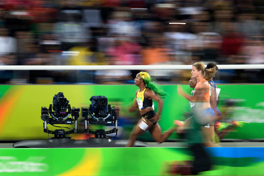 Jamaicas Shelly-Ann Fraser-Pryce och Nederländernas Dafne