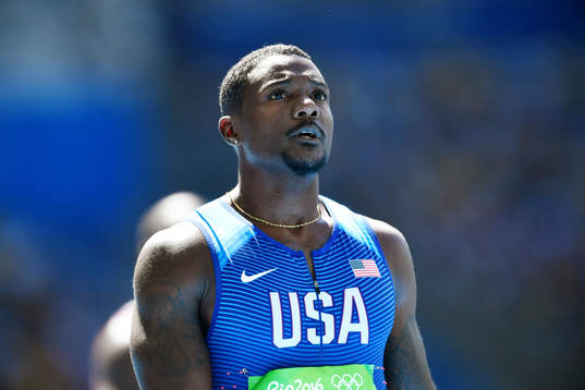 s Justin Gatlin går i mål