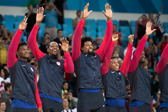USAs Jimmy Butler, Kevin Durant, DeAndre Jordan och Kyle