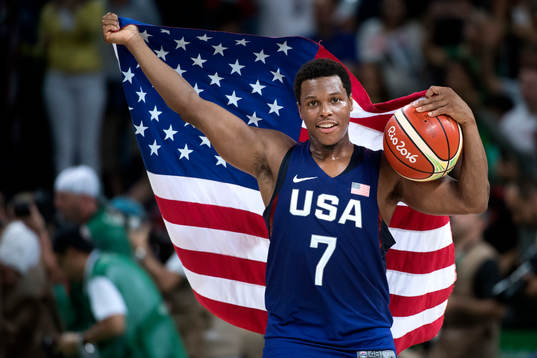 USAs Kyle Lowry jublar