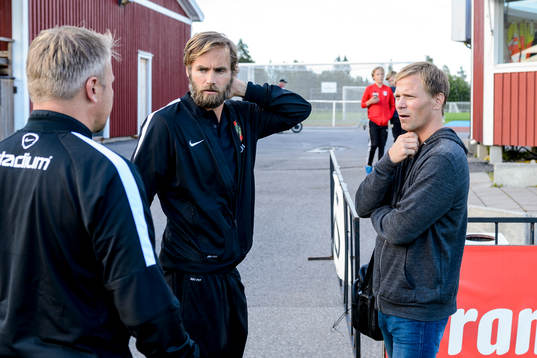 s tränare Olof Mellberg och Roger Sandberg