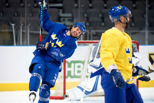 Sveriges Erik Karlsson jublar