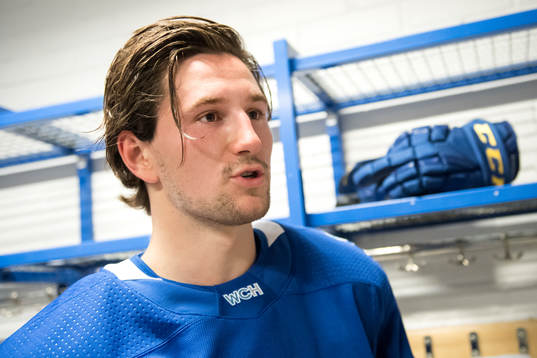 Sveriges Filip Forsberg blir intervjuad