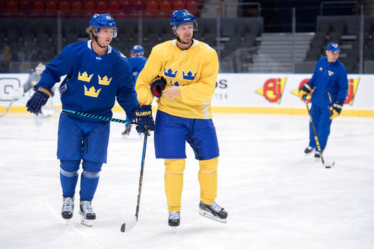 Sveriges Nicklas Bäckström och Henrik Sedin