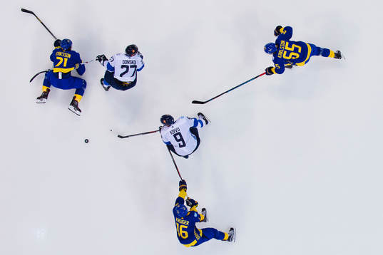 Sveriges Loui Eriksson, Marcus Krüger och Erik Karlsson
