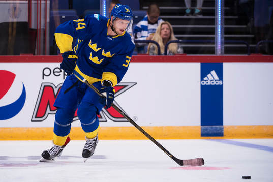 Sveriges Carl Söderberg på uppvärmningen innan