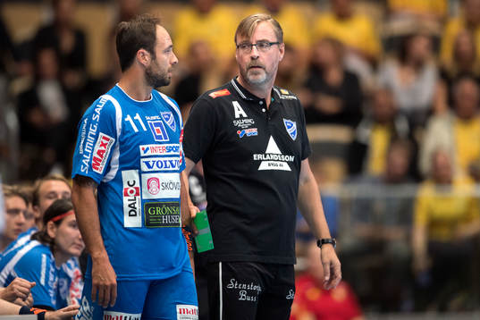 Skövdes Kristian Svensson och tränare Patrik Liljestrand
