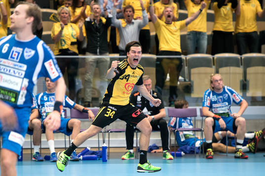 Sävehofs Sebastian Karlsson jublar