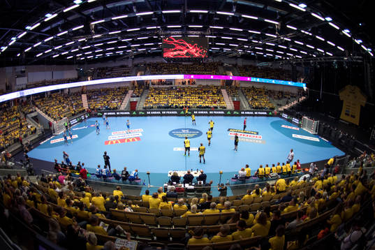 Interiör av Partille Arena