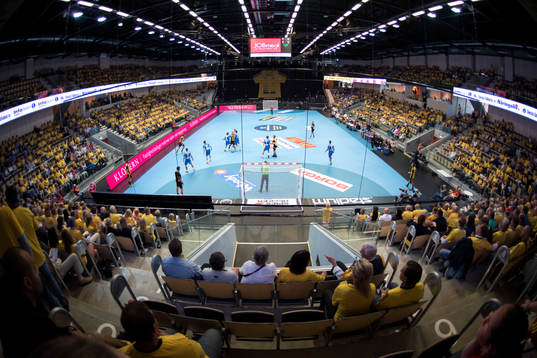 Interiör av Partille Arena