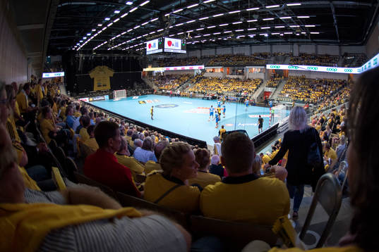 Interiör av Partille Arena