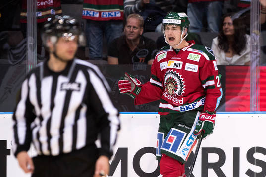 Frölundas Johan Sundström jublar