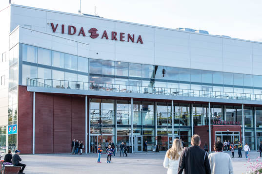 Generell exteriör vy av Vida arena
