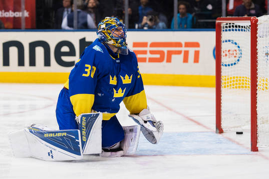Sveriges målvakt Henrik Lundqvist deppar