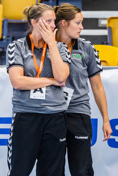 Helsingborgs tränare Alexandra Möller och tränare Lina