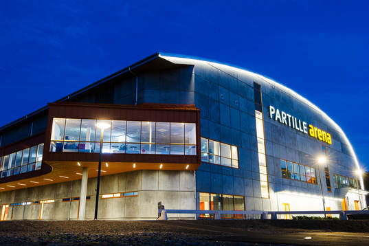 Exteriören av Partille Arena