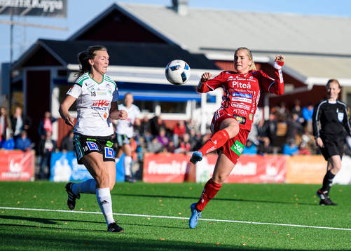 Mallbackens Sandra Andersson och Piteås Irma Helin