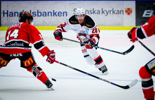 Örebros Tom Wandell och Malmö Redhawks Jens Olsson