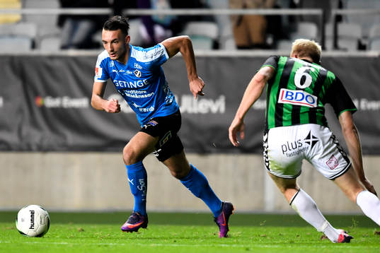 Halmstads Sead Haksabanovic och GAIS Carl Nyström