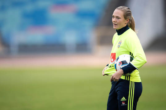 under en fotbollsträning med