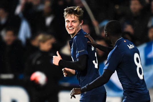 Malmö FFs Mattias Svanberg och Enock Kofi Adu jublar